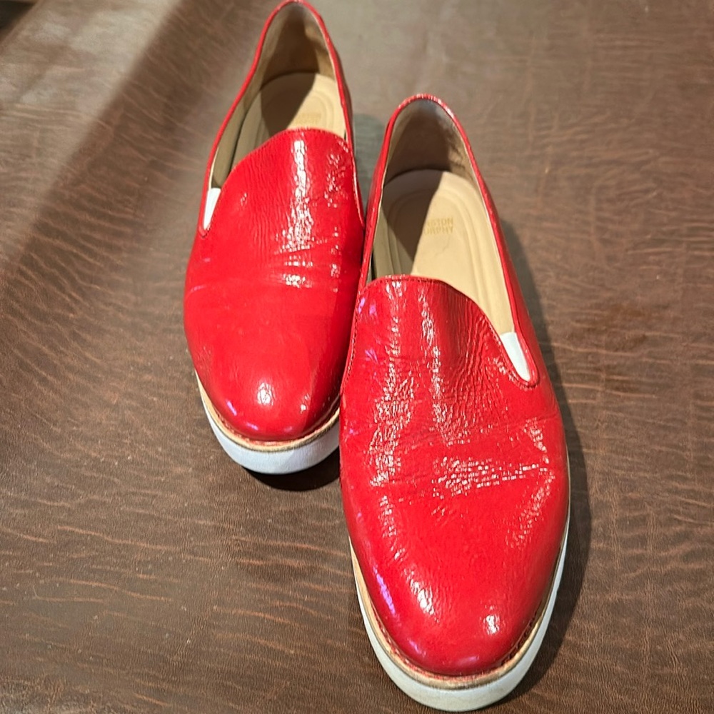 Johnston and Murphy red patent loafers size 10M